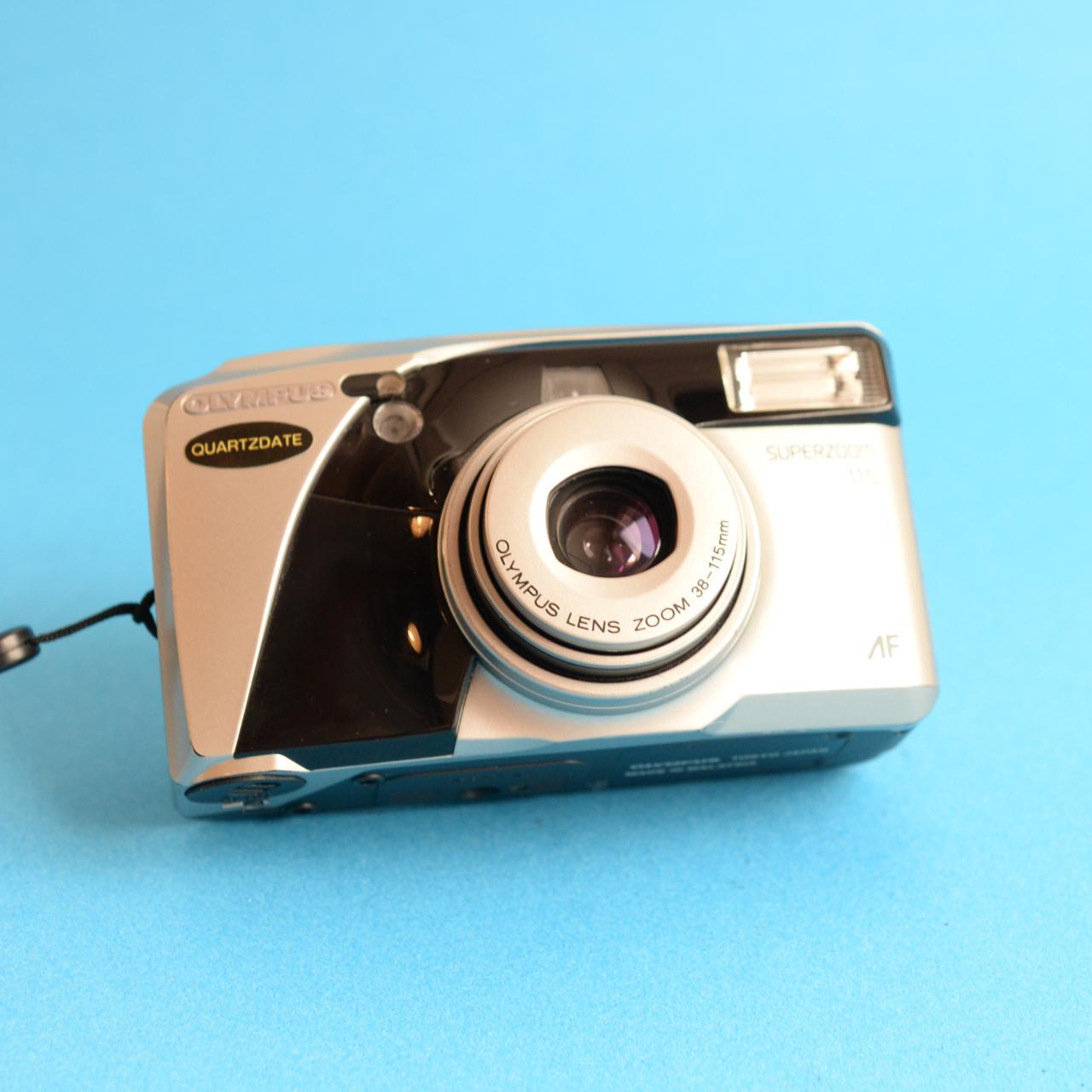 Olympus SuperZoom 115 | 35mm Point & Shoot | Tested & Working | Silver