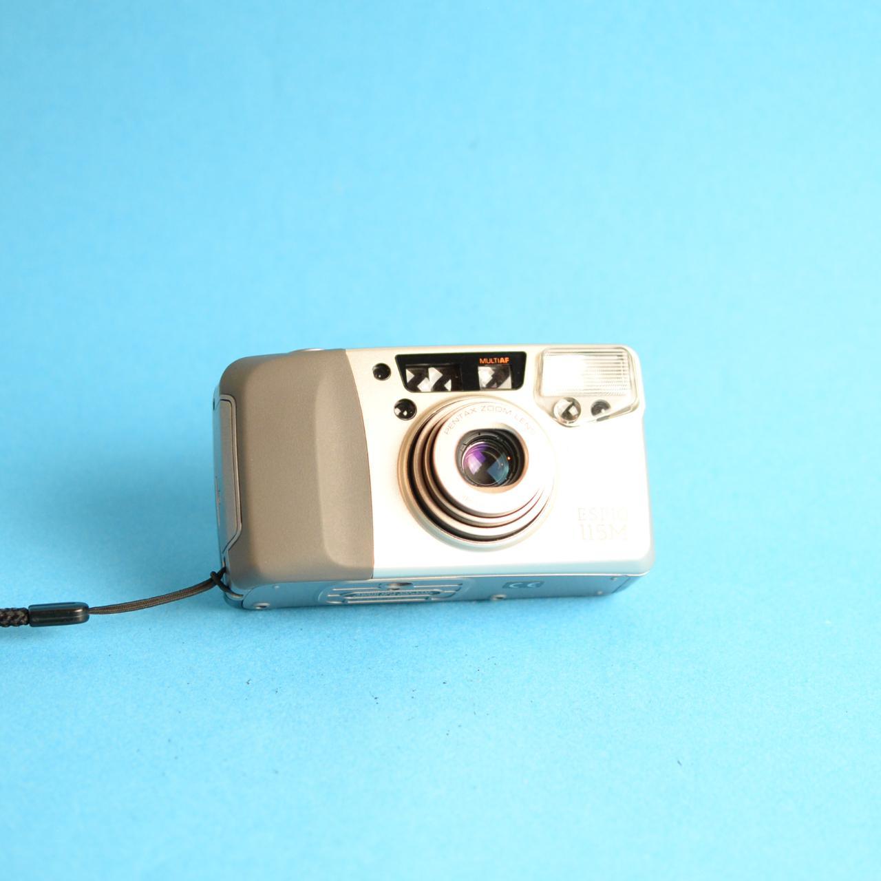 Pentax Espio 115M Film Camera | 35mm Point & Shoot | Tested & Working | Silver