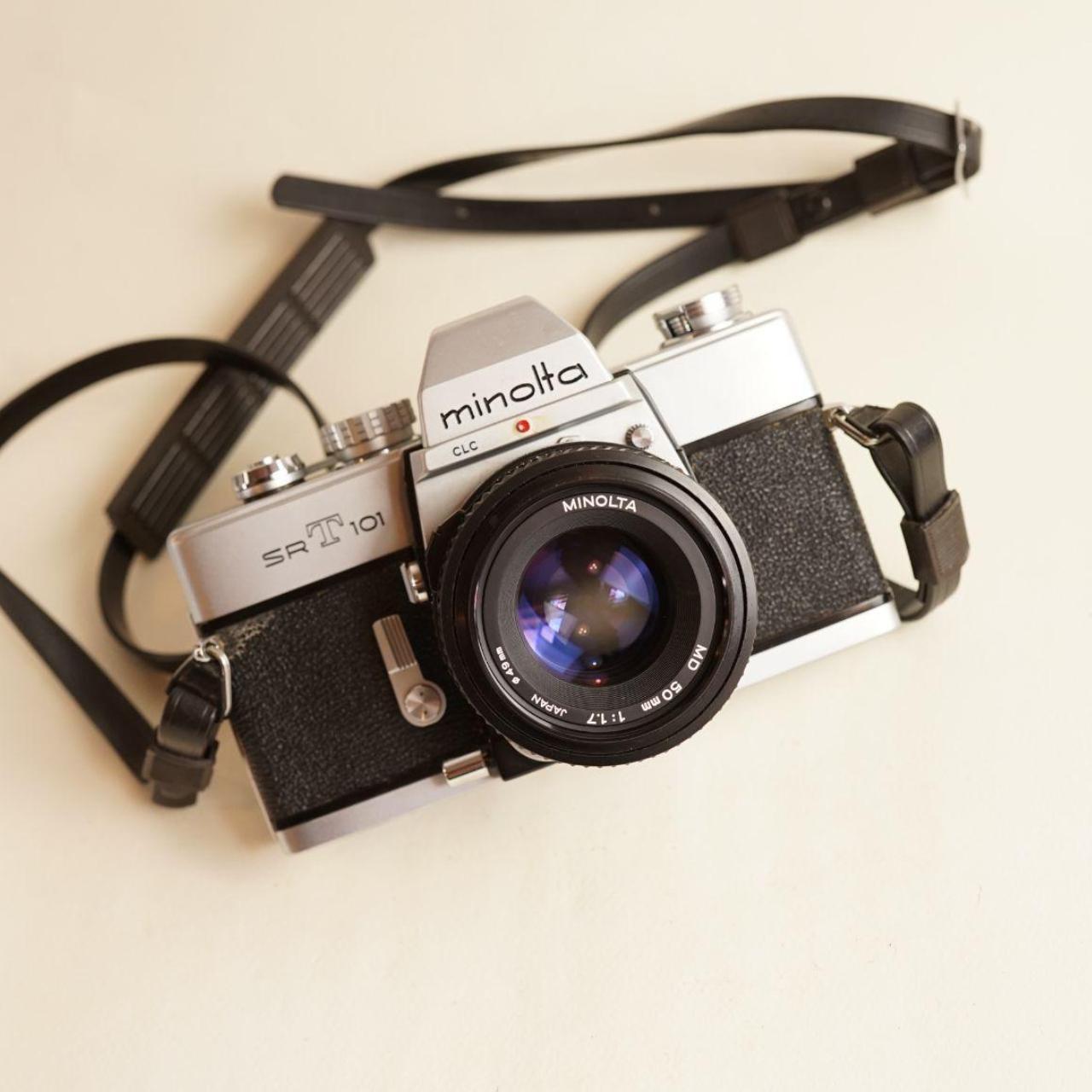 Minolta SRT101 Film Camera | FULL CLA | Read Description | Black & Silver