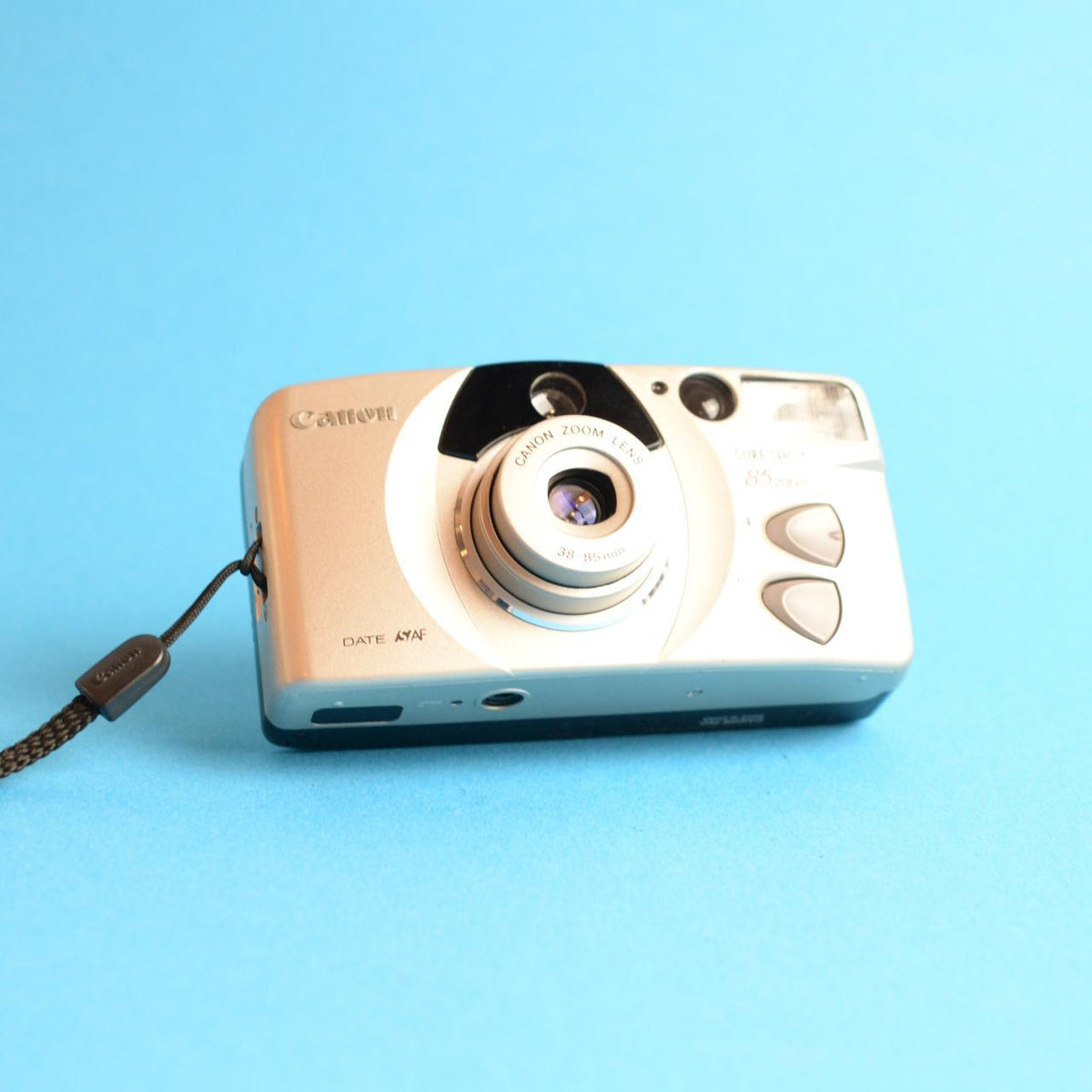 Canon Sure Shot 85 Zoom Date Film Camera | 35mm Point & Shoot | Tested & Working | Silver