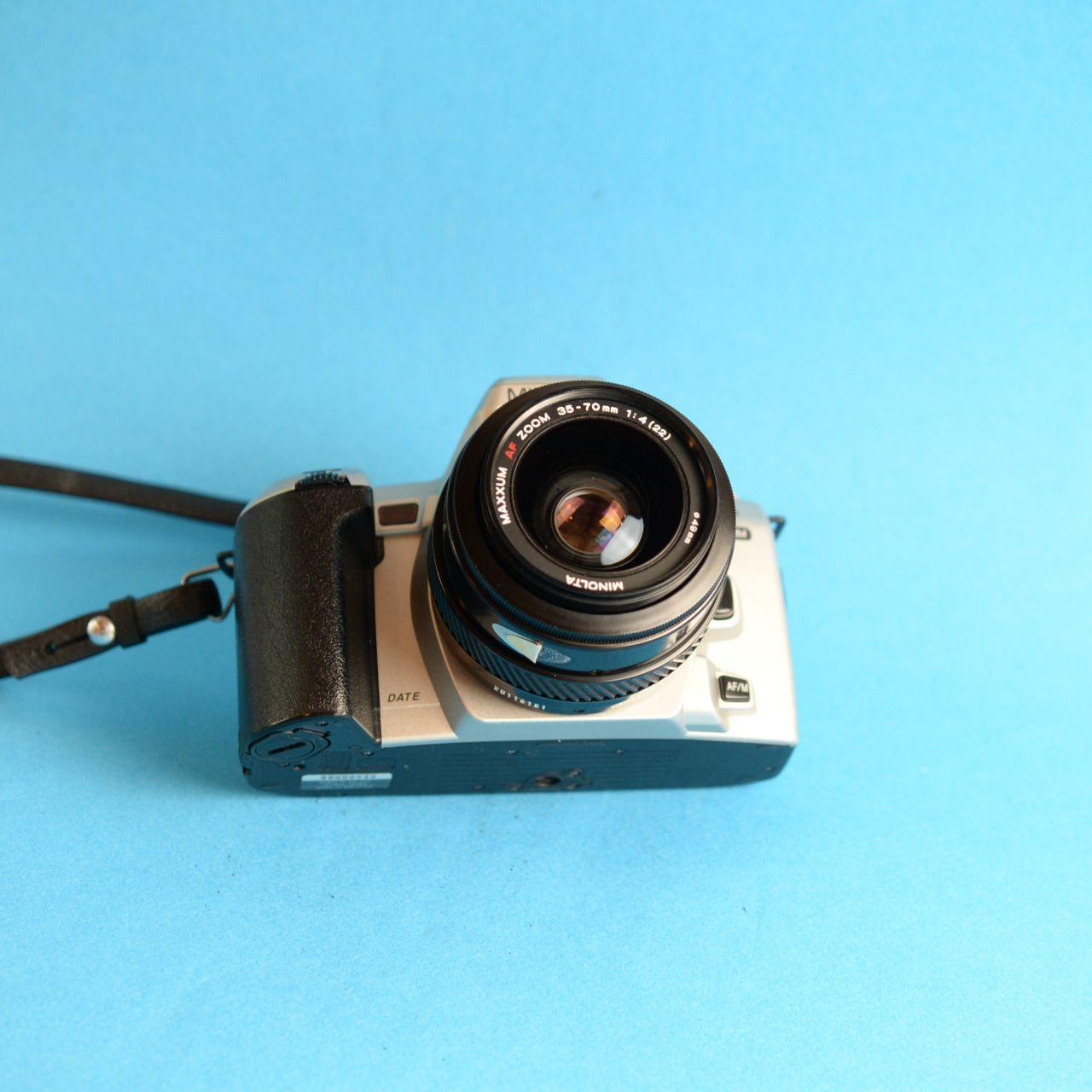 Minolta Maxxum STsi Film Camera with Minolta 35–70mm Lens | 35mm SLR | Tested & Working | Silver & Black