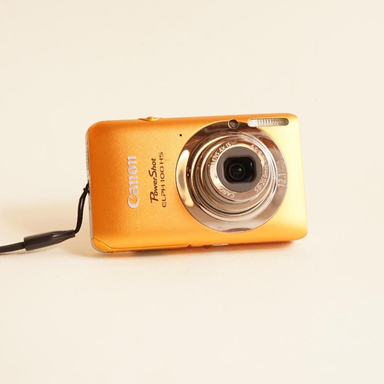 Canon PowerShot ELPH 100 HS Digital Camera | 12.1MP | Tested & Working | Orange