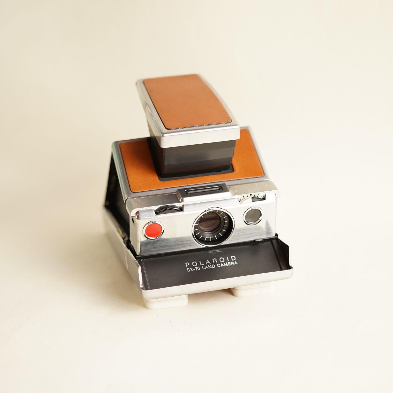 Polaroid SX-70 Land Camera | Tested & Working | Tan & Silver