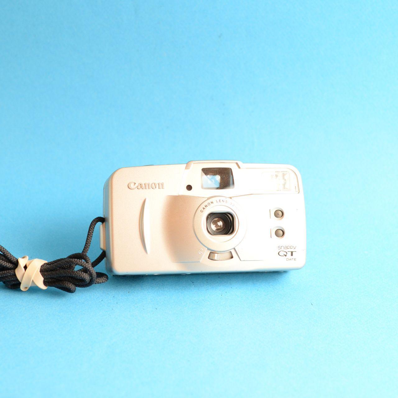 Canon Snappy QT Film Camera | 35mm Point & Shoot | Tested & Working | Silver