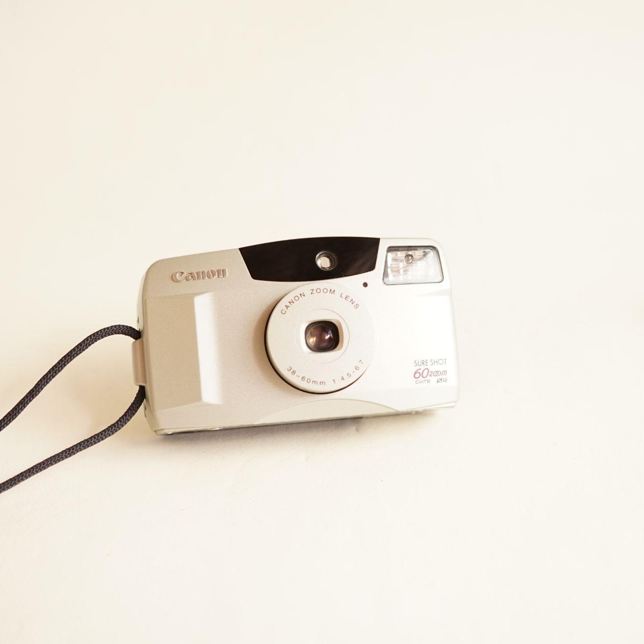 Canon Sure Shot 60 Zoom 35mm Point & Shoot Film Camera | READ DESCRIPTION | Silver