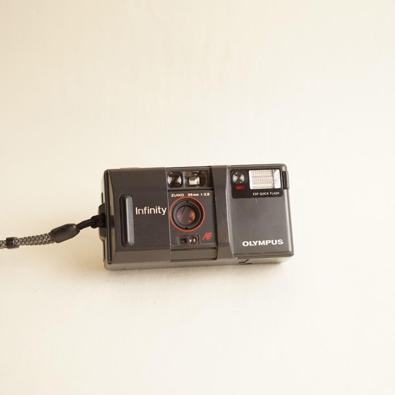 Olympus Infinity Film Camera | 35mm Point & Shoot | Tested & Working | Grey
