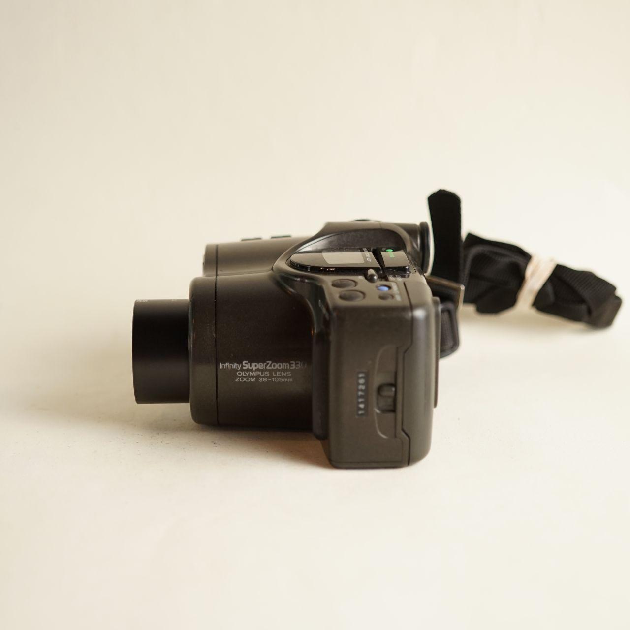 Olympus Infinity Superzoom 330 35mm Point & Shoot Film Camera | Tested & Working | Grey