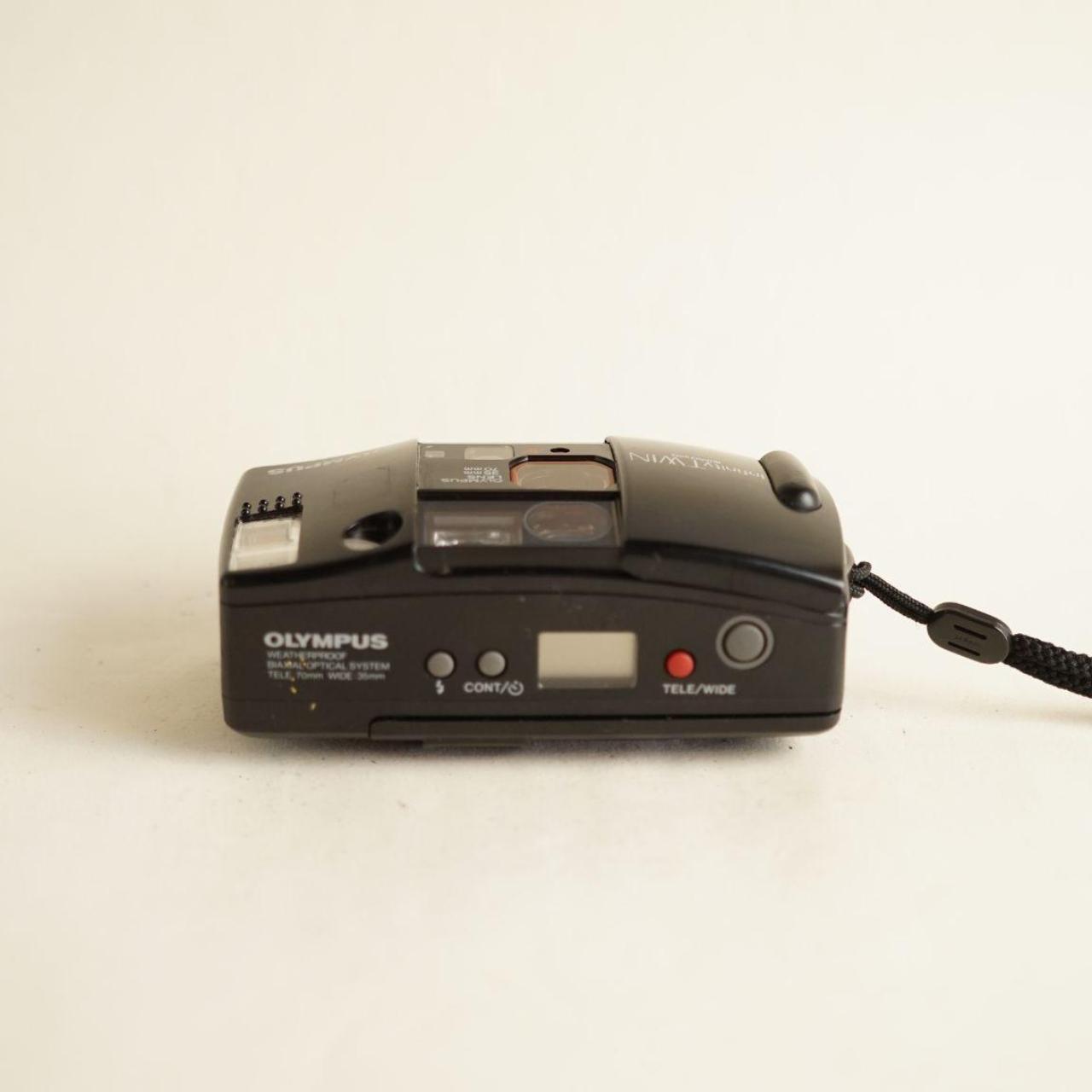 Olympus Infinity Twin 35mm Point & Shoot Film Camera | Tested & Working | Black