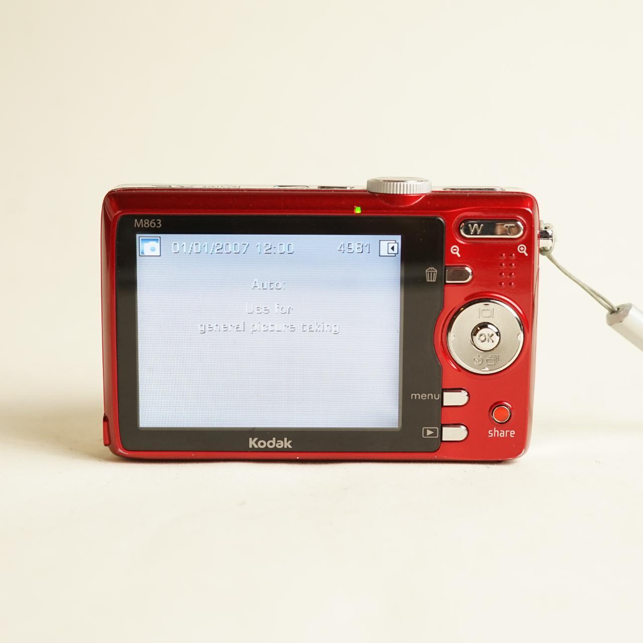 Kodak EasyShare M863 Digital Camera | 8.2MP | Tested & Working | Red