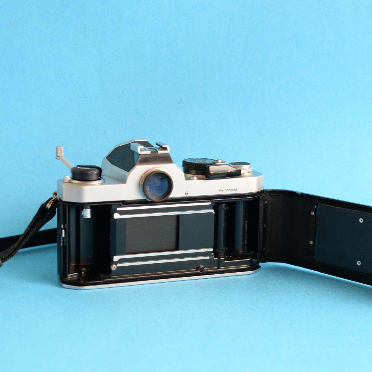 Nikon FM Film Camera | 35mm SLR | Tested & Working | Silver & Black