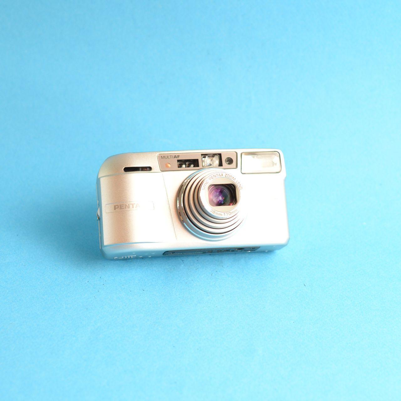 Pentax IQZoom 170 SL Film Camera | 35mm Point & Shoot | Tested & Working | Silver