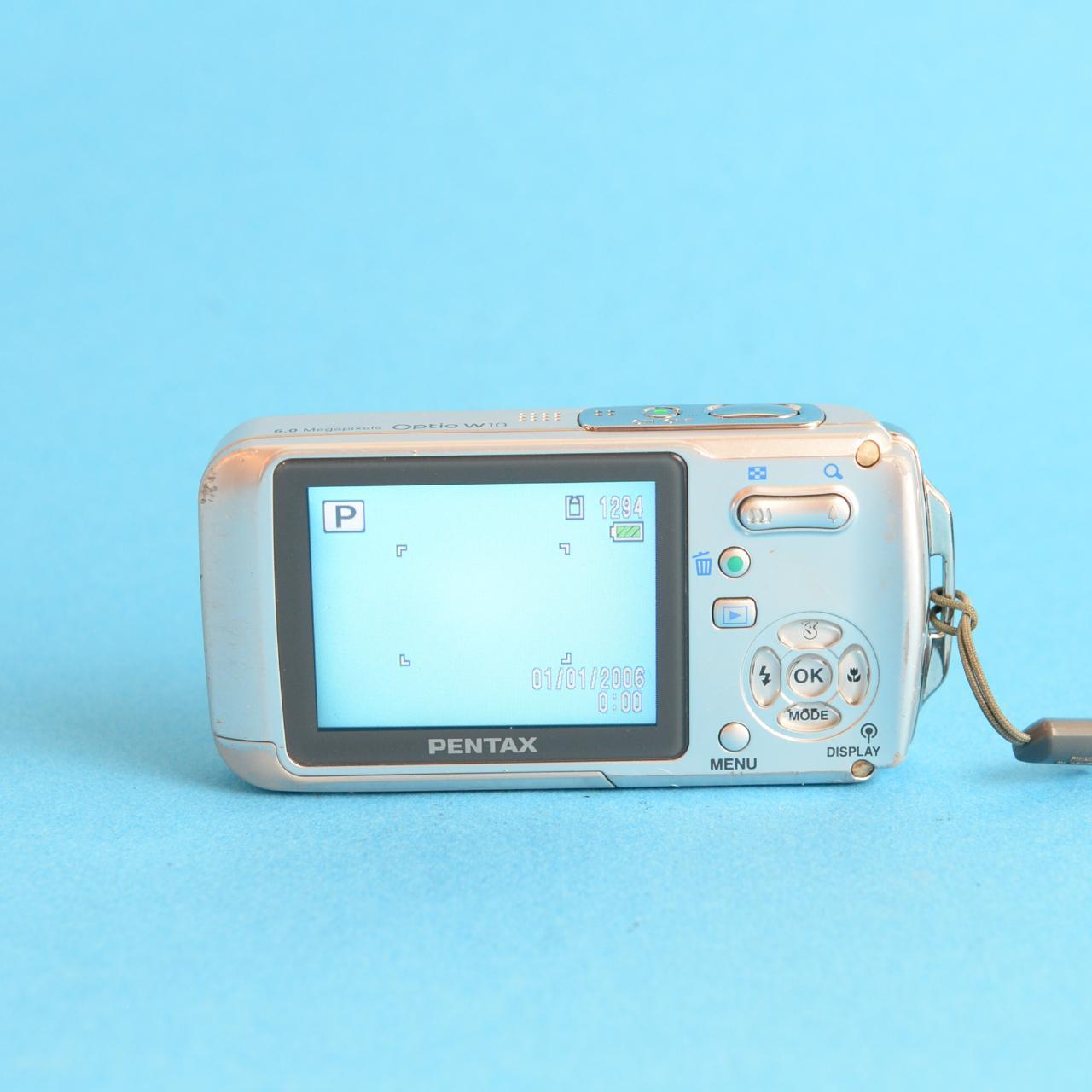 Pentax Optio W10 Digital Camera | 6MP | Tested & Working | Silver