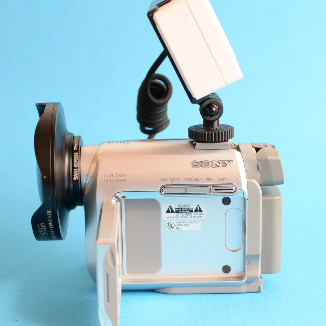 Sony Handycam DCR-HC20 Digital Camcorder with Tapeless Setup + Fisheye | Camcorder | Tested & Working | Silver