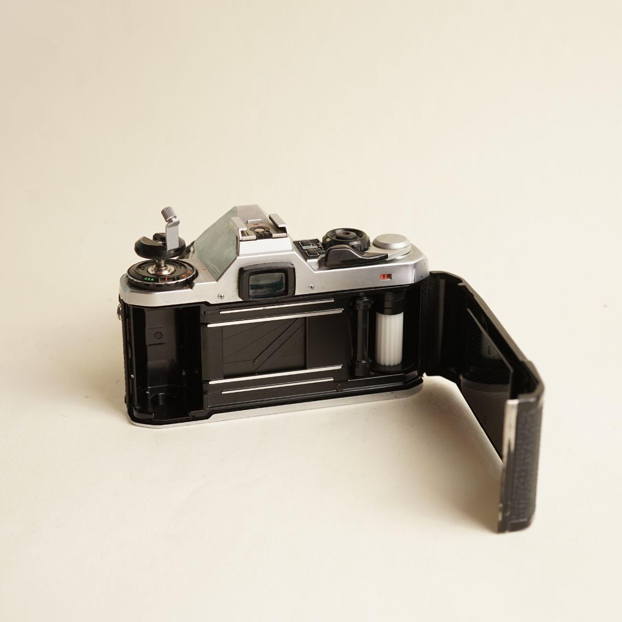 Pentax ME Super 35mm SLR Film Camera with 50mm f/2 Lens | Tested & Working | Silver & Black