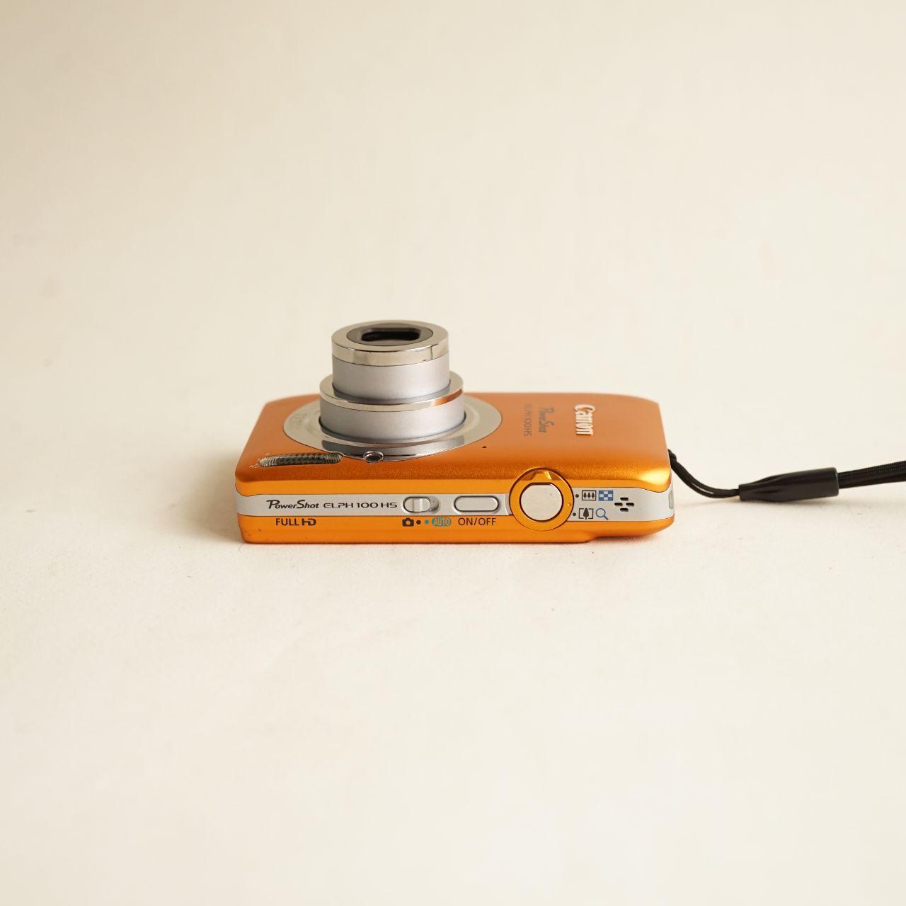 Canon PowerShot ELPH 100 HS Digital Camera | 12.1MP | Tested & Working | Orange