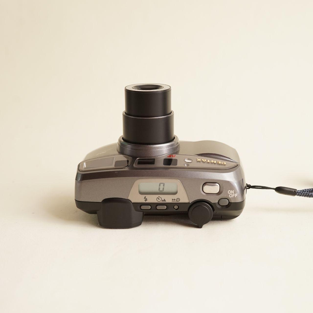 Pentax IQZoom EZY-80 Film Camera | 35mm Point & Shoot | Tested & Working | Grey