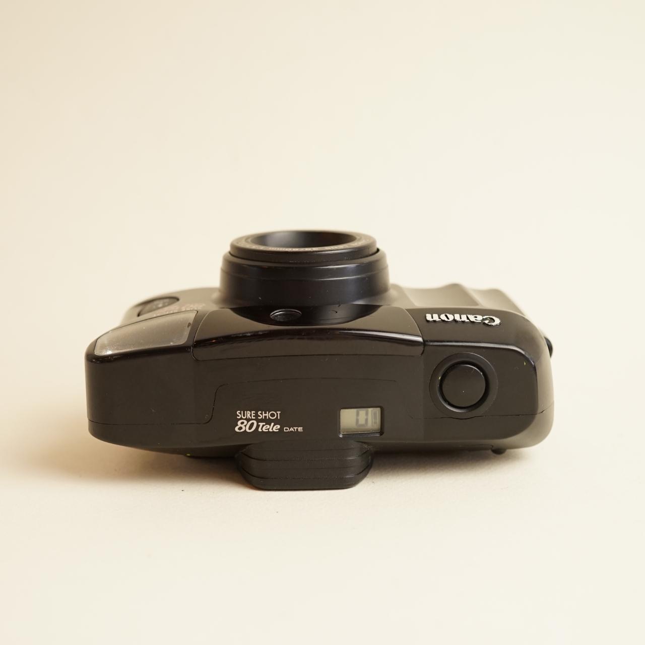 Canon SureShot 80 Tele Date Film Camera | 35mm Point & Shoot | Tested & Working | Black