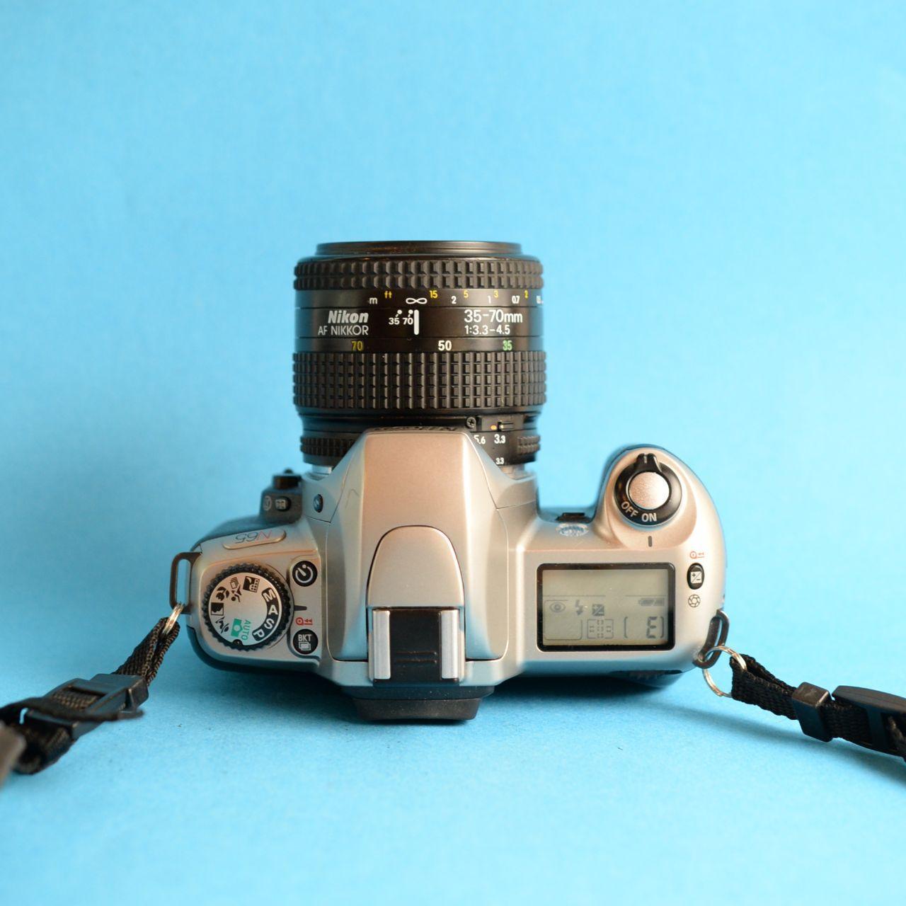 Nikon N65 Film Camera | 35mm SLR | Tested & Working | Silver & Black