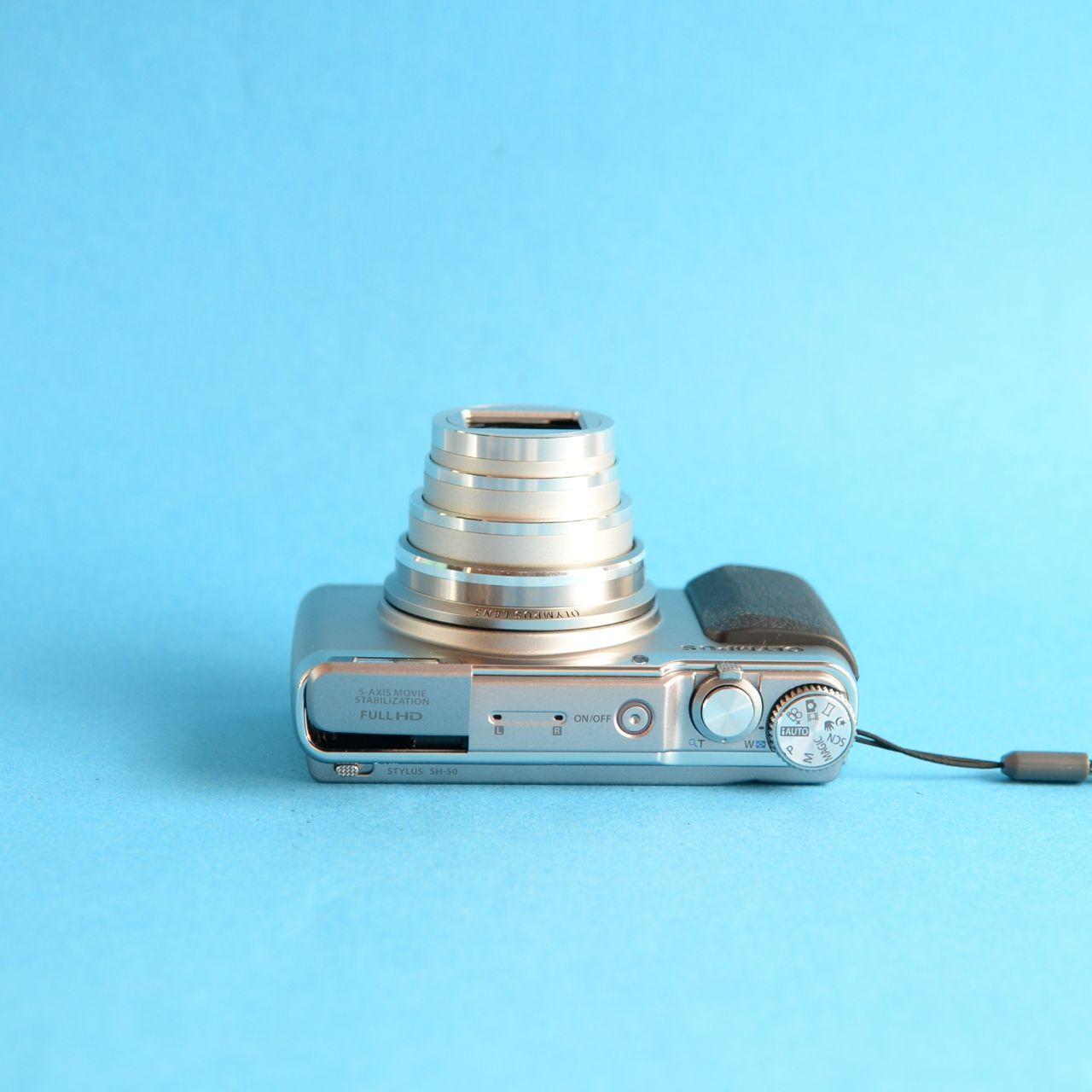 Olympus Stylus SH-50 Digital Camera | 16MP | Tested & Working | Silver