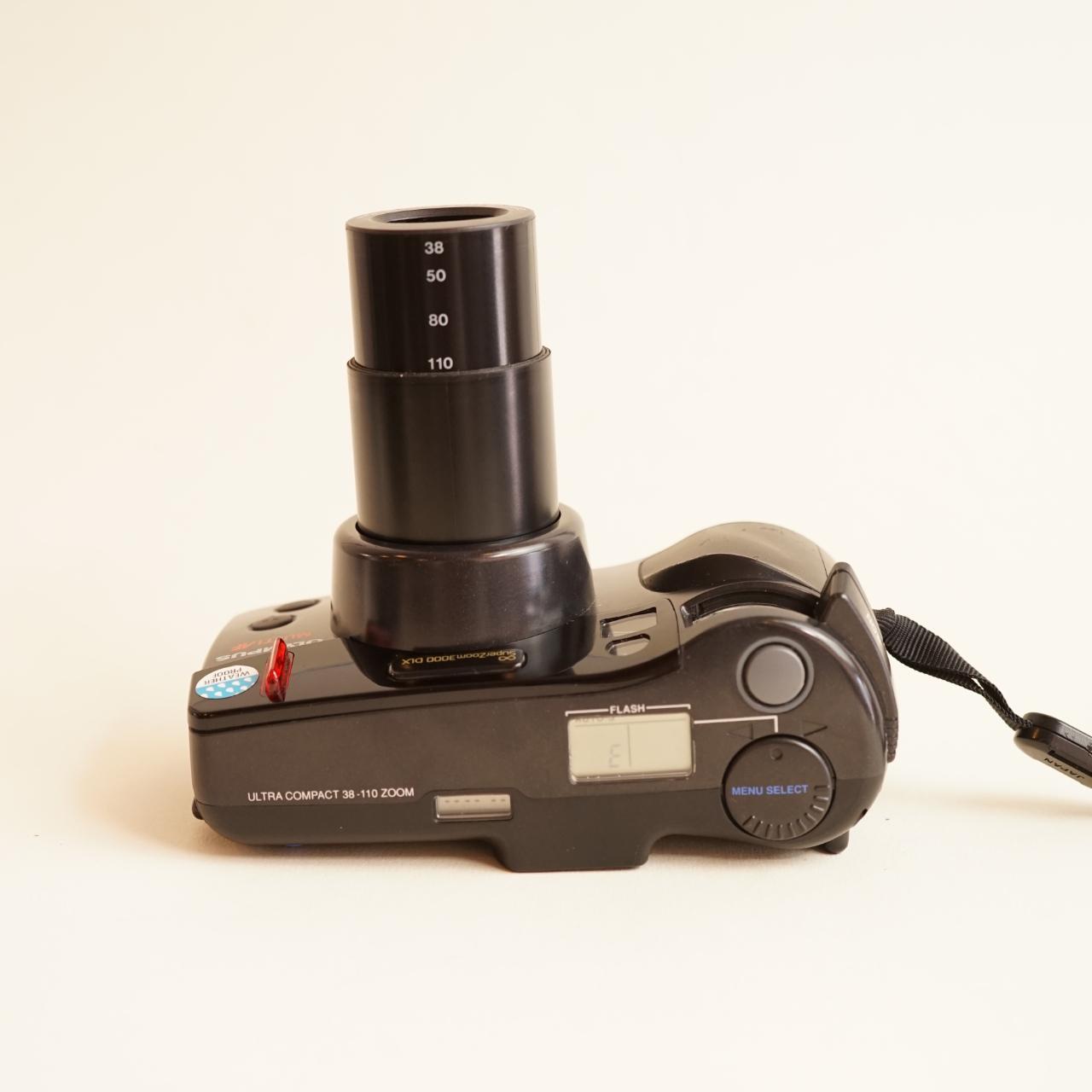 Olympus Infinity SuperZoom 3000 DLX Film Camera | 35mm Point & Shoot | Tested & Working | Black