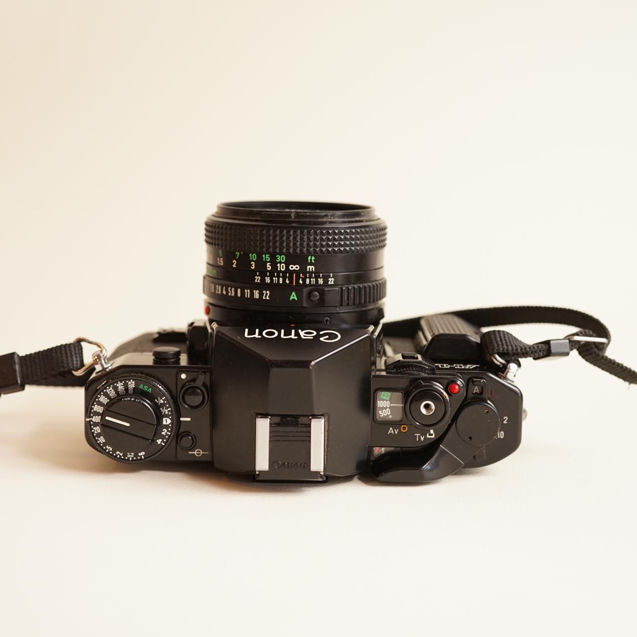 Canon A-1 35mm Film Camera w/ 50mm Lens | Tested & Working | Black