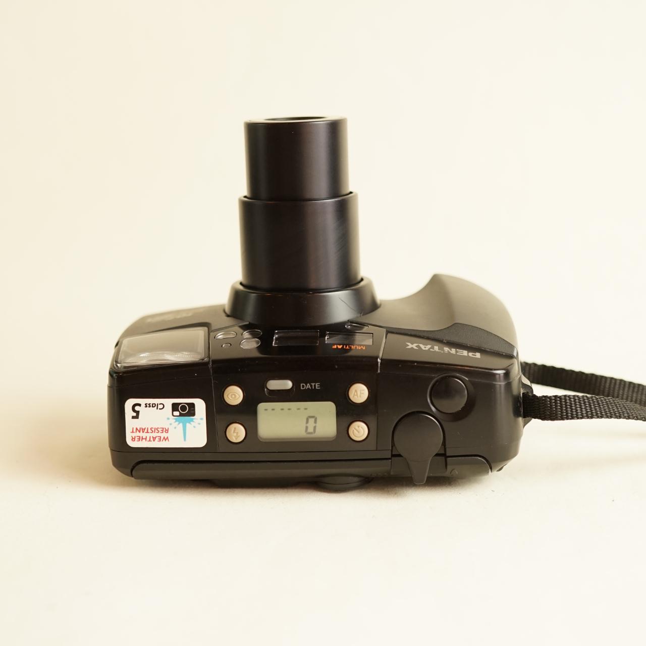 Pentax IQZoom 105WR Film Camera | 35mm Point & Shoot | Tested & Working | Grey