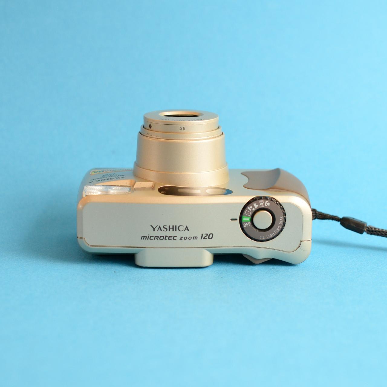 Yashica Microtec Zoom 120 Film Camera | 35mm Point & Shoot | Tested & Working | Gold