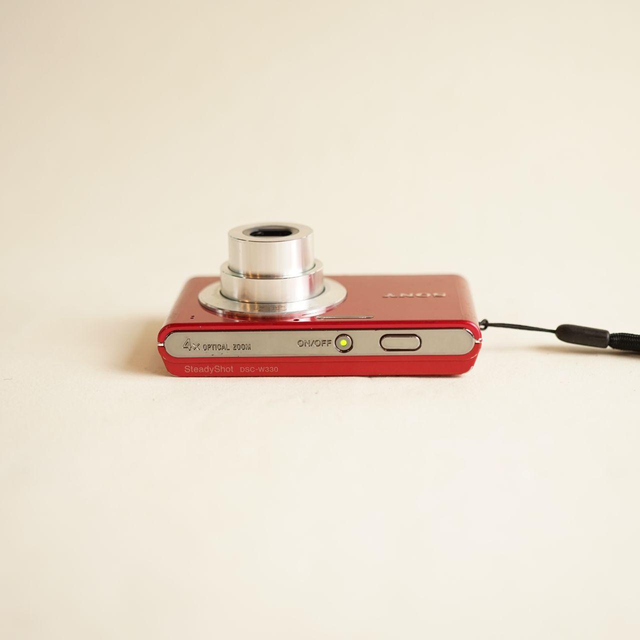 Sony Cyber-shot DSC-W330 Digital Camera | 14.1MP | Tested & Working | Red