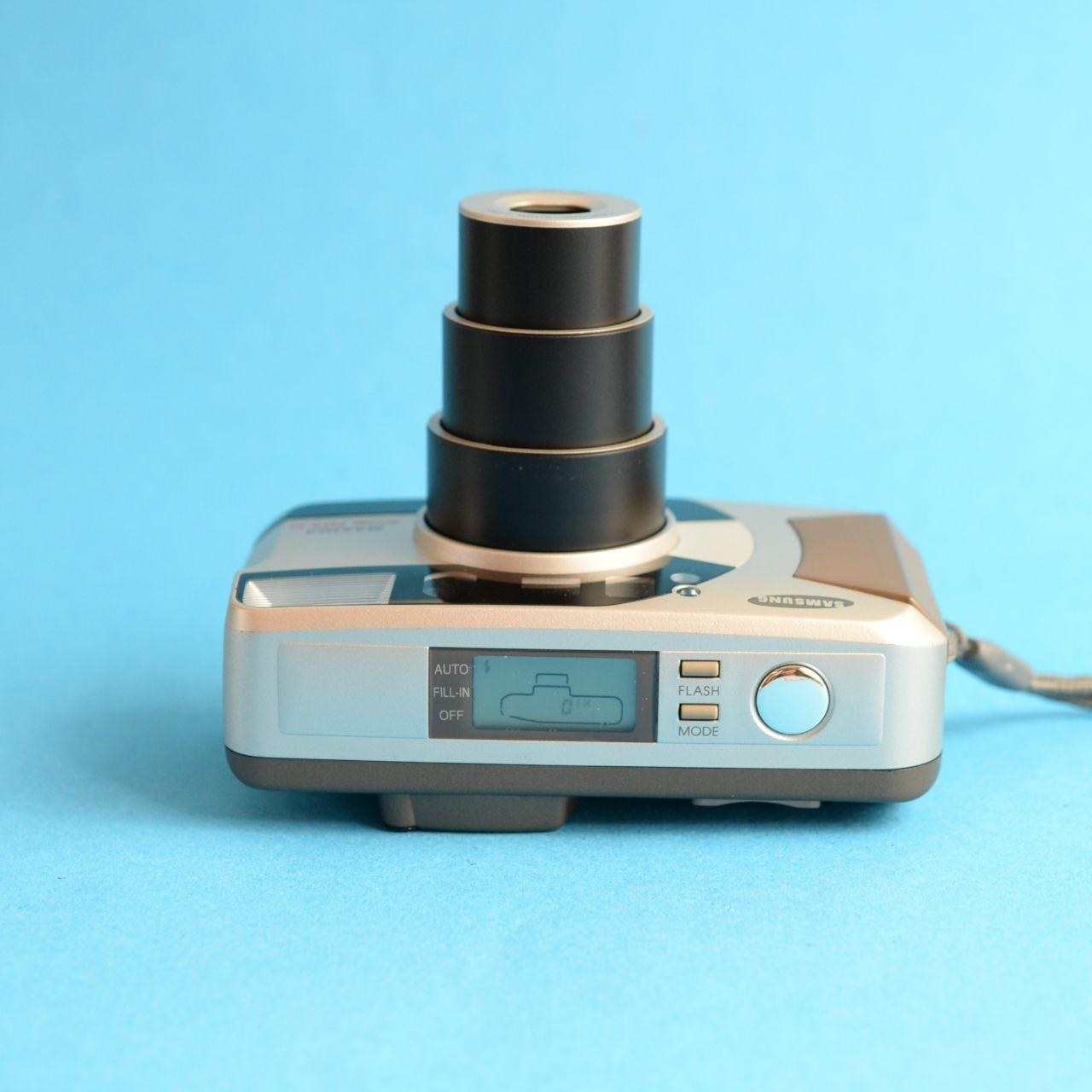 Samsung Maxima Zoom 105 XL Film Camera | 35mm Point & Shoot | Tested & Working | Silver