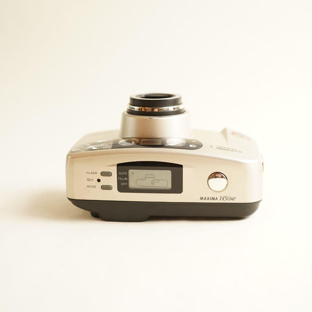 Samsung Maxima 1450AF Film Camera | 35mm Point & Shoot | Tested & Working | Cream