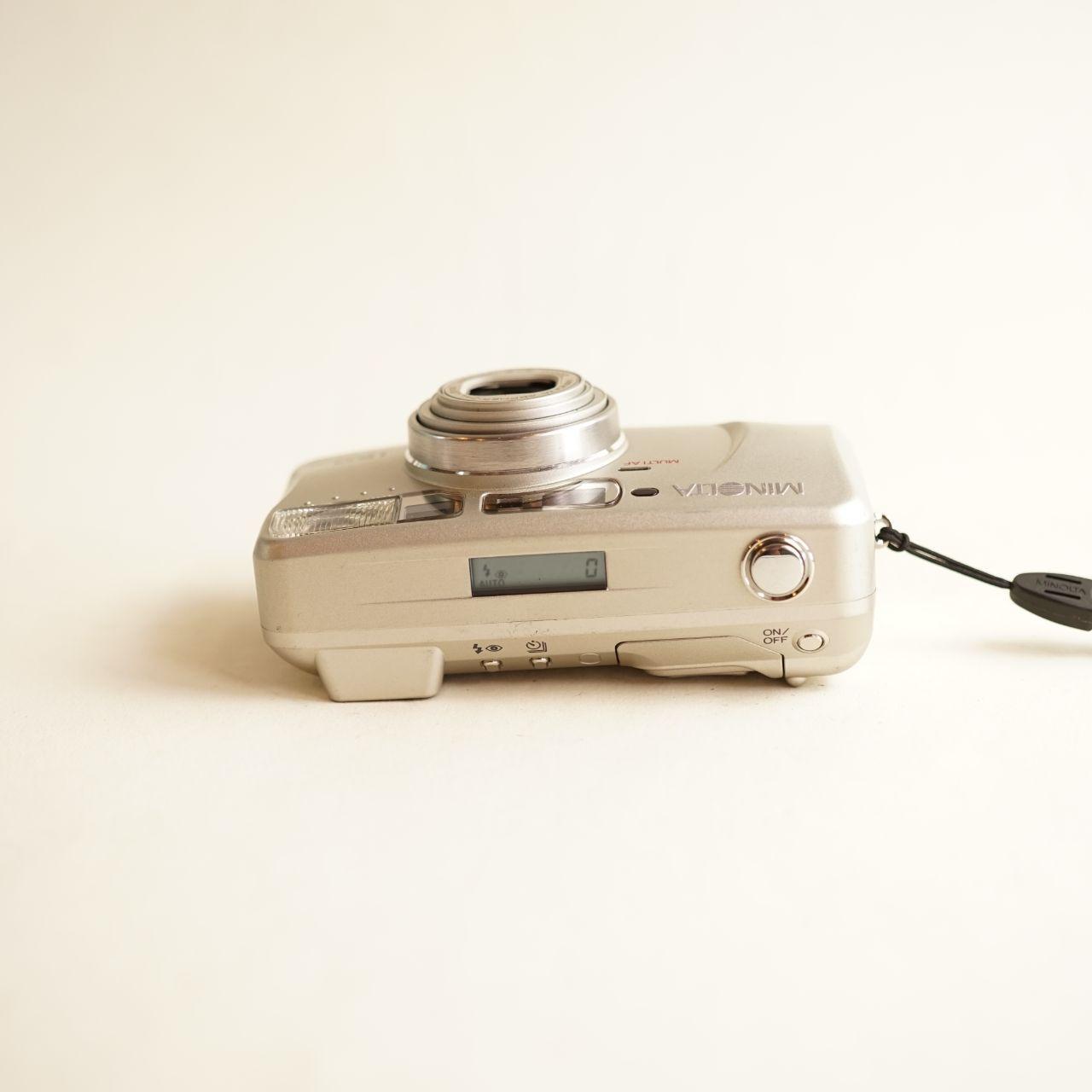 Minolta Riva Zoom 150 Film Camera | 35mm Point & Shoot | Tested & Working | Silver