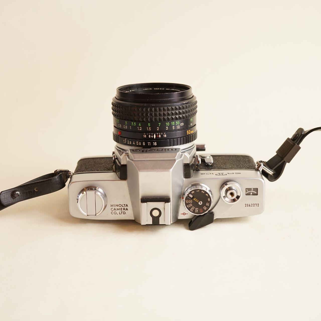 Minolta SRT102 Film Camera | 35mm SLR | Full CLA | Black & Silver
