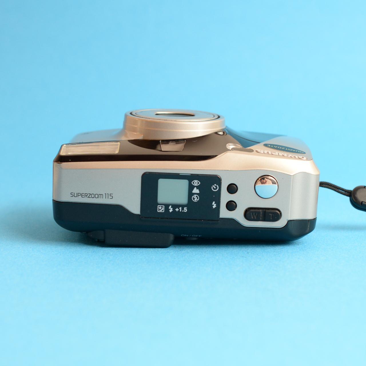 Olympus SuperZoom 115 | 35mm Point & Shoot | Tested & Working | Silver