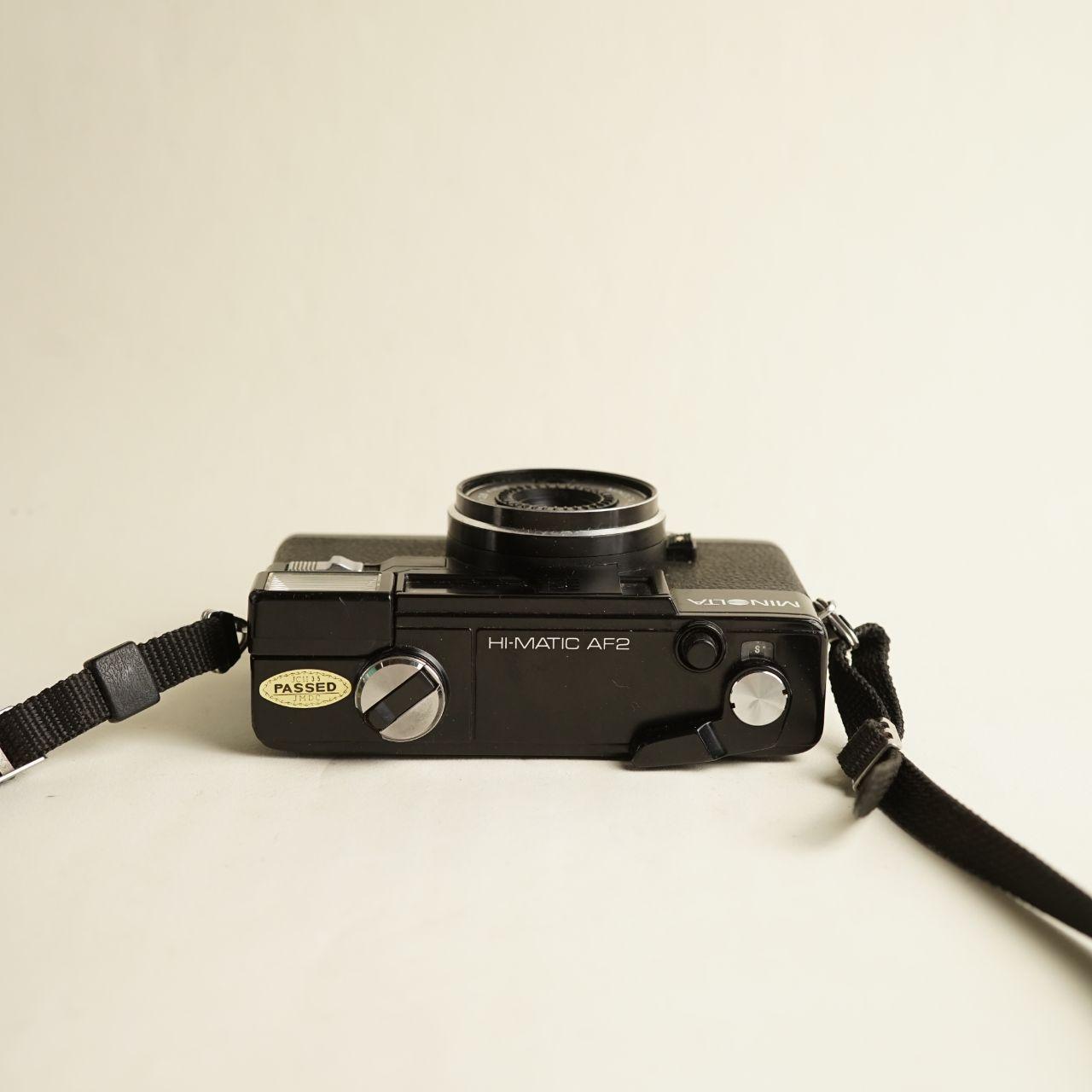 Minolta Hi-Matic AF2 Film Camera | 35mm Point & Shoot | Tested & Working | Black