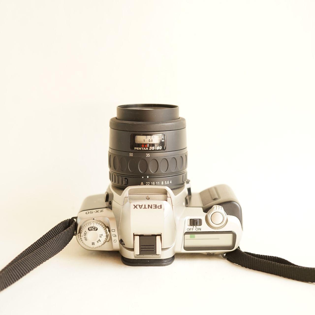 Pentax ZX-50 Film Camera | 35mm SLR | Read Description | Silver & Black