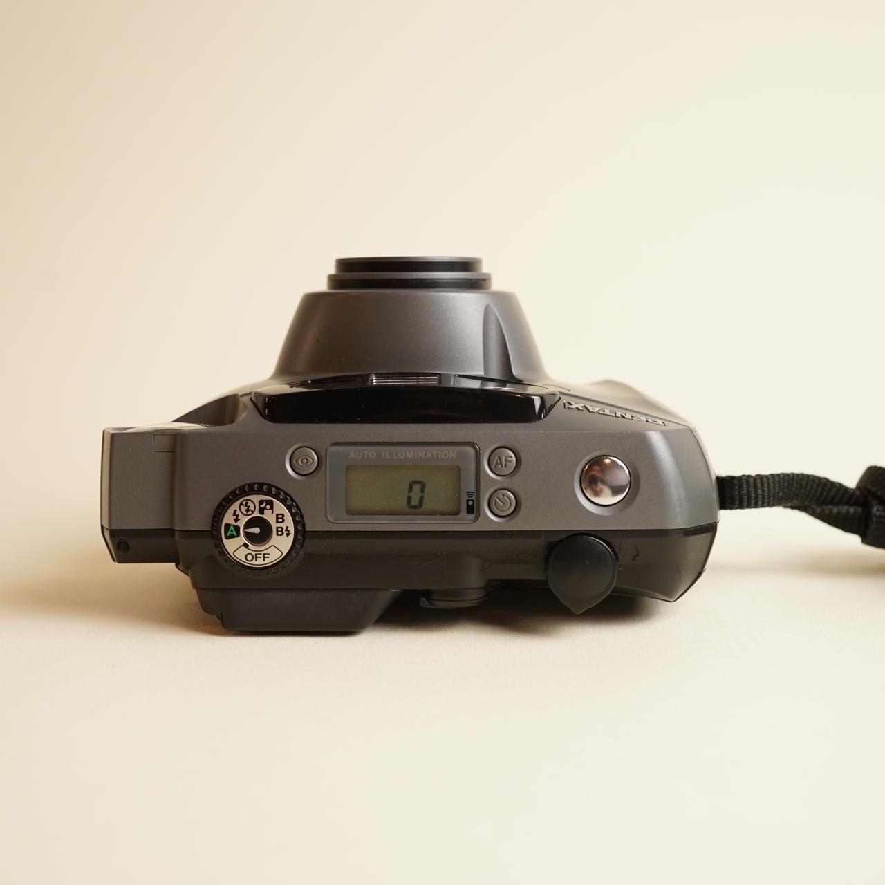 Pentax IQZoom 160 35mm Point & Shoot Film Camera | Tested & Working | Grey