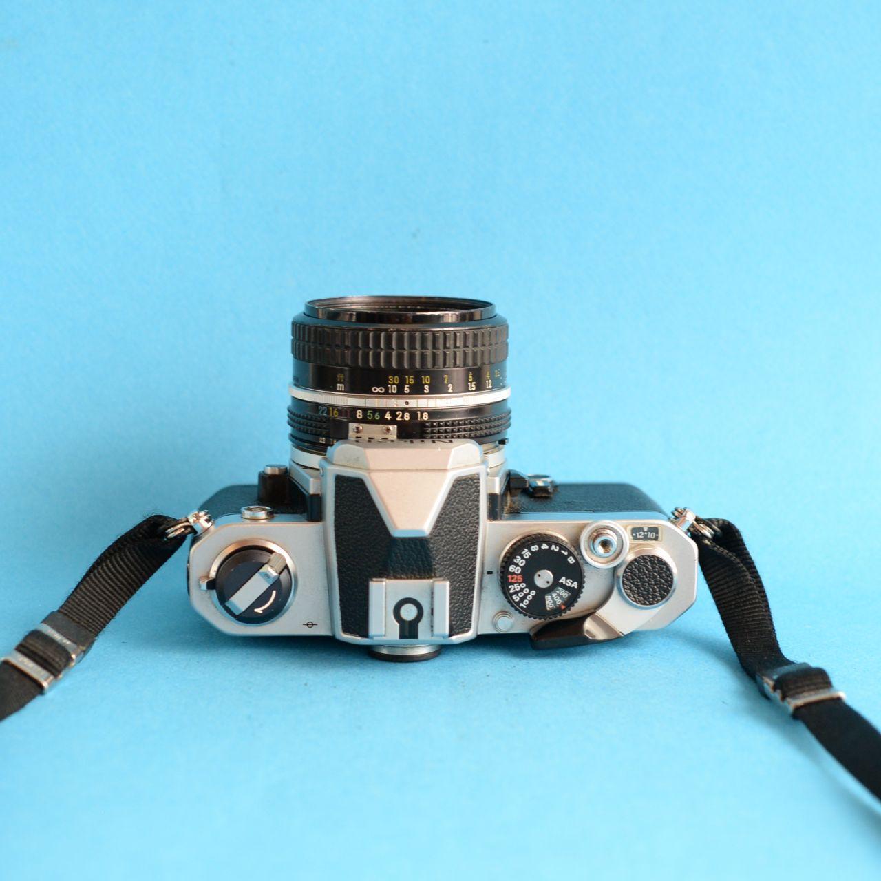 Nikon FM Film Camera | 35mm SLR | Tested & Working | Silver & Black