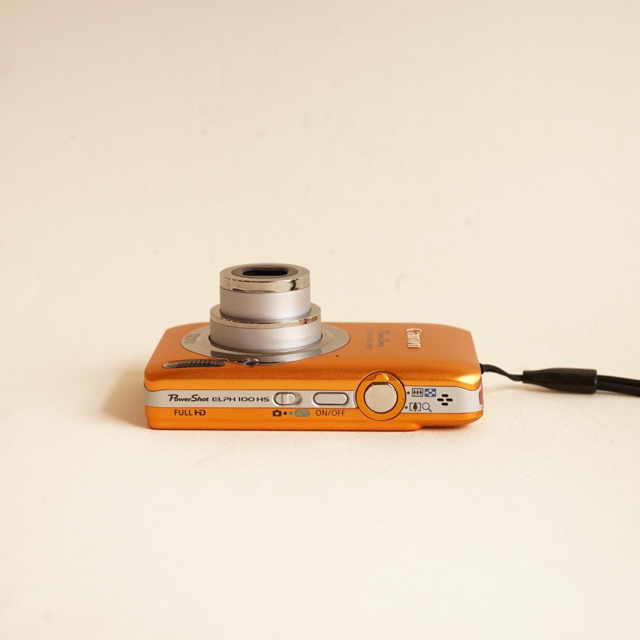 Canon PowerShot ELPH 100 HS Digital Camera | 12.1MP | Tested & Working | Orange
