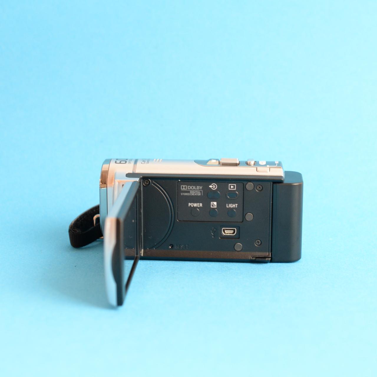 Sony Handycam DCR-SX63 Camcorder | 60x Zoom | Tested & Working | Silver