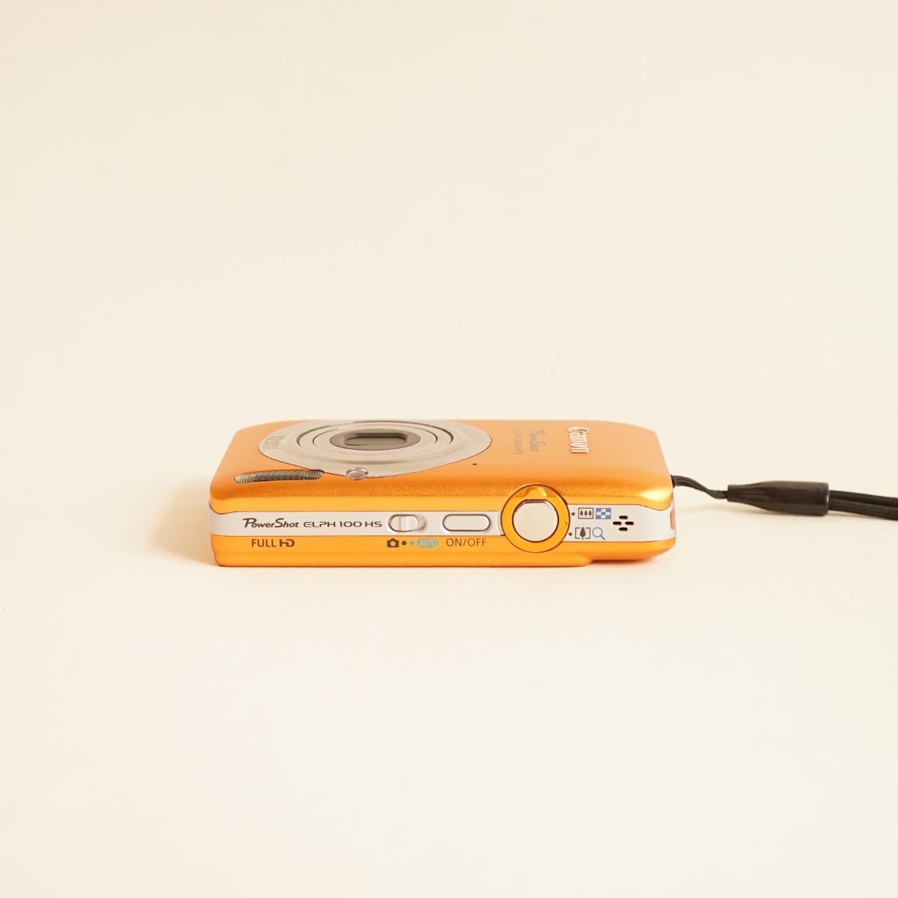 Canon PowerShot ELPH 100 HS Digital Camera | 12.1MP | Tested & Working | Orange