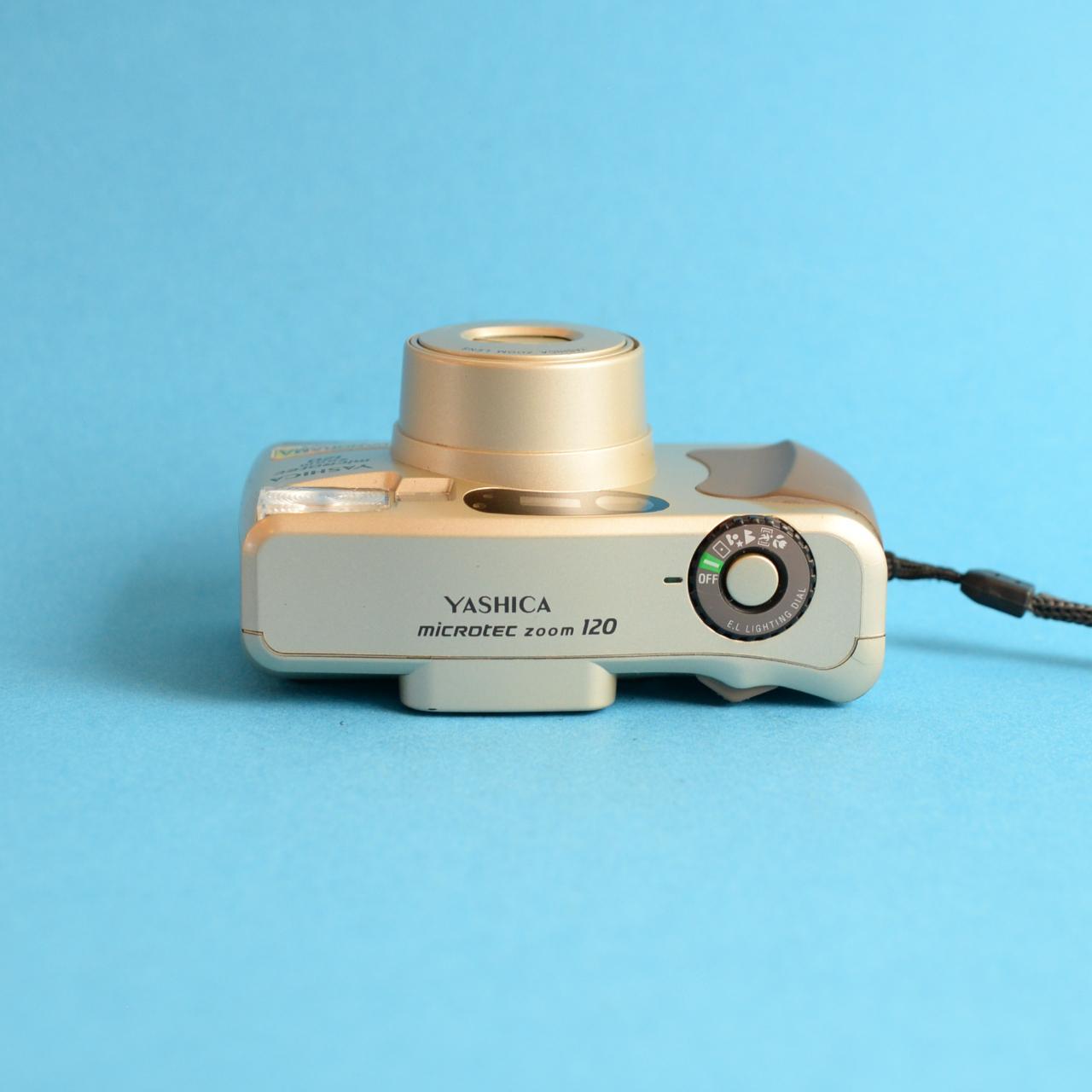 Yashica Microtec Zoom 120 Film Camera | 35mm Point & Shoot | Tested & Working | Gold
