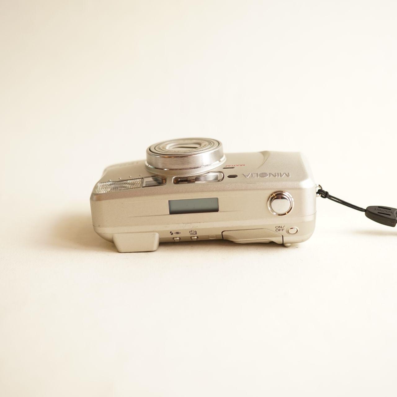 Minolta Riva Zoom 150 Film Camera | 35mm Point & Shoot | Tested & Working | Silver