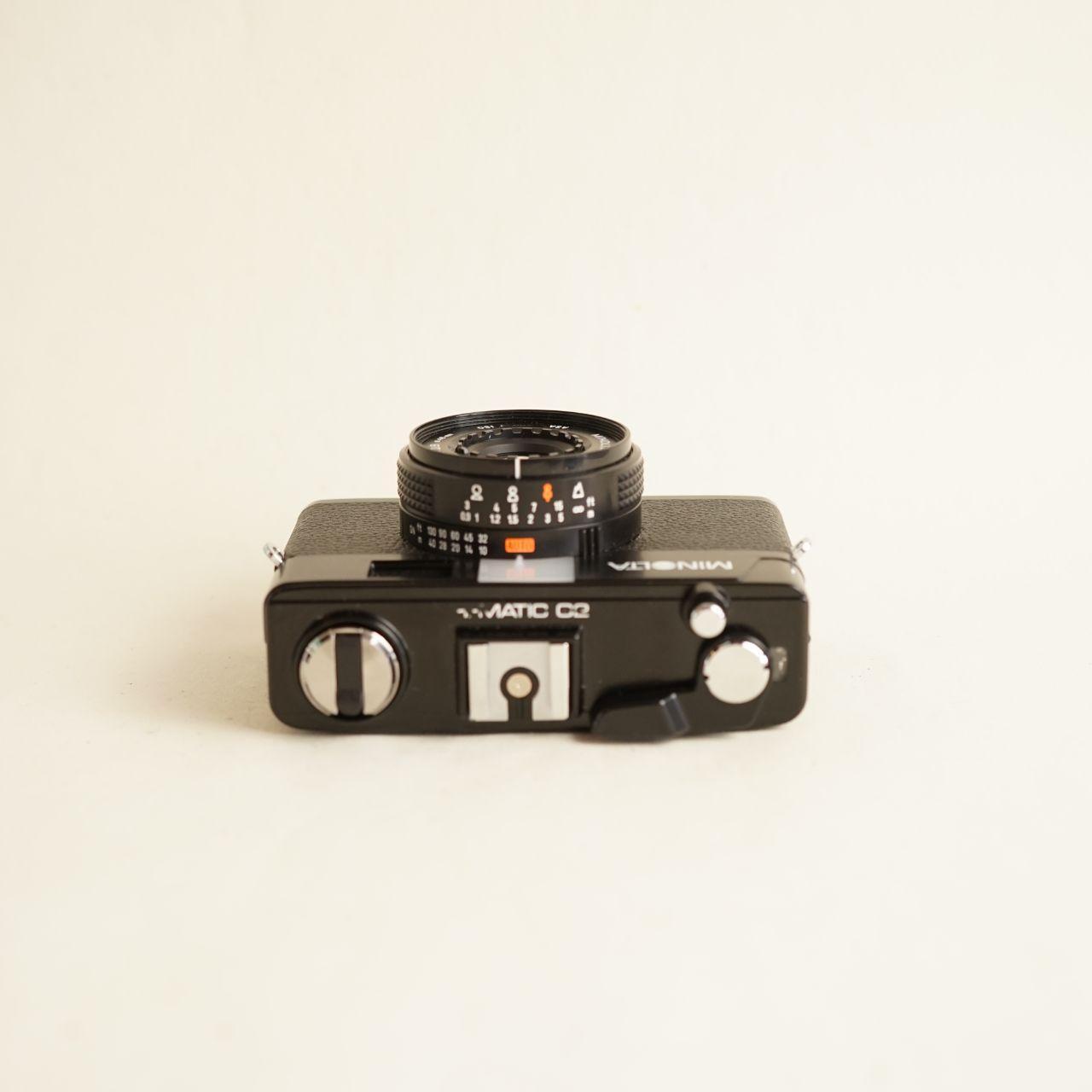 Minolta Hi-Matic G2 Film Camera + Minolta Electroflash 20 | 35mm Point & Shoot | Tested & Working | Silver & Black