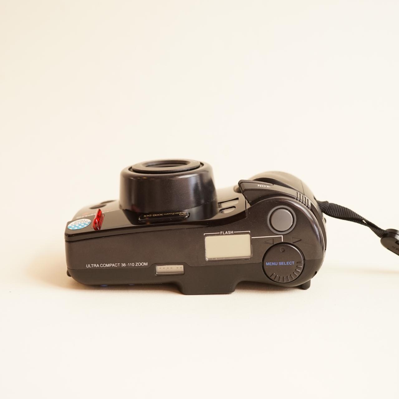 Olympus Infinity SuperZoom 3000 DLX Film Camera | 35mm Point & Shoot | Tested & Working | Black