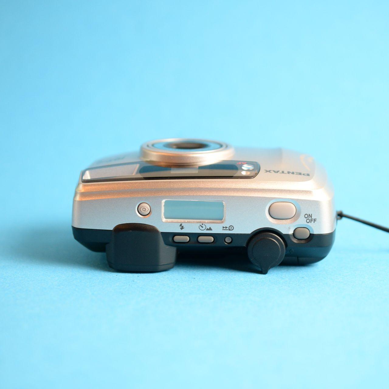 Pentax IQZoom EZY-S Film Camera | 35mm Point & Shoot | Read Description | Silver