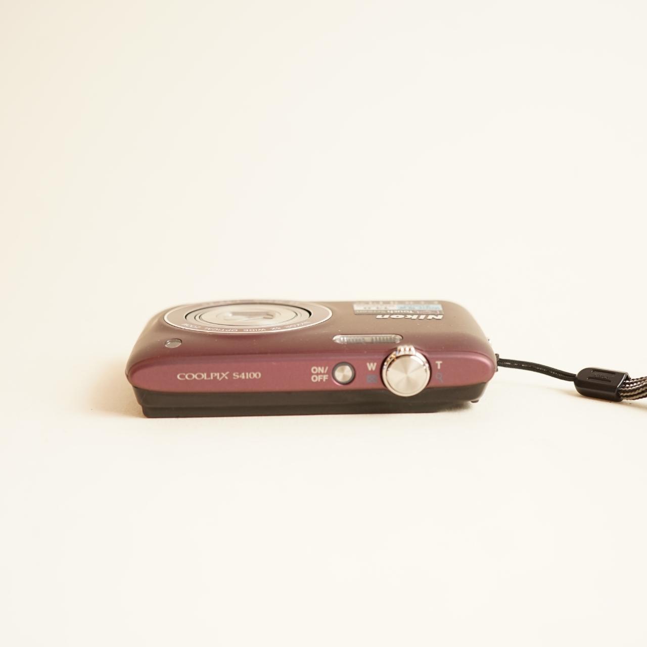 Nikon Coolpix S4100 Digital Camera | 14MP | Tested & Working | Maroon